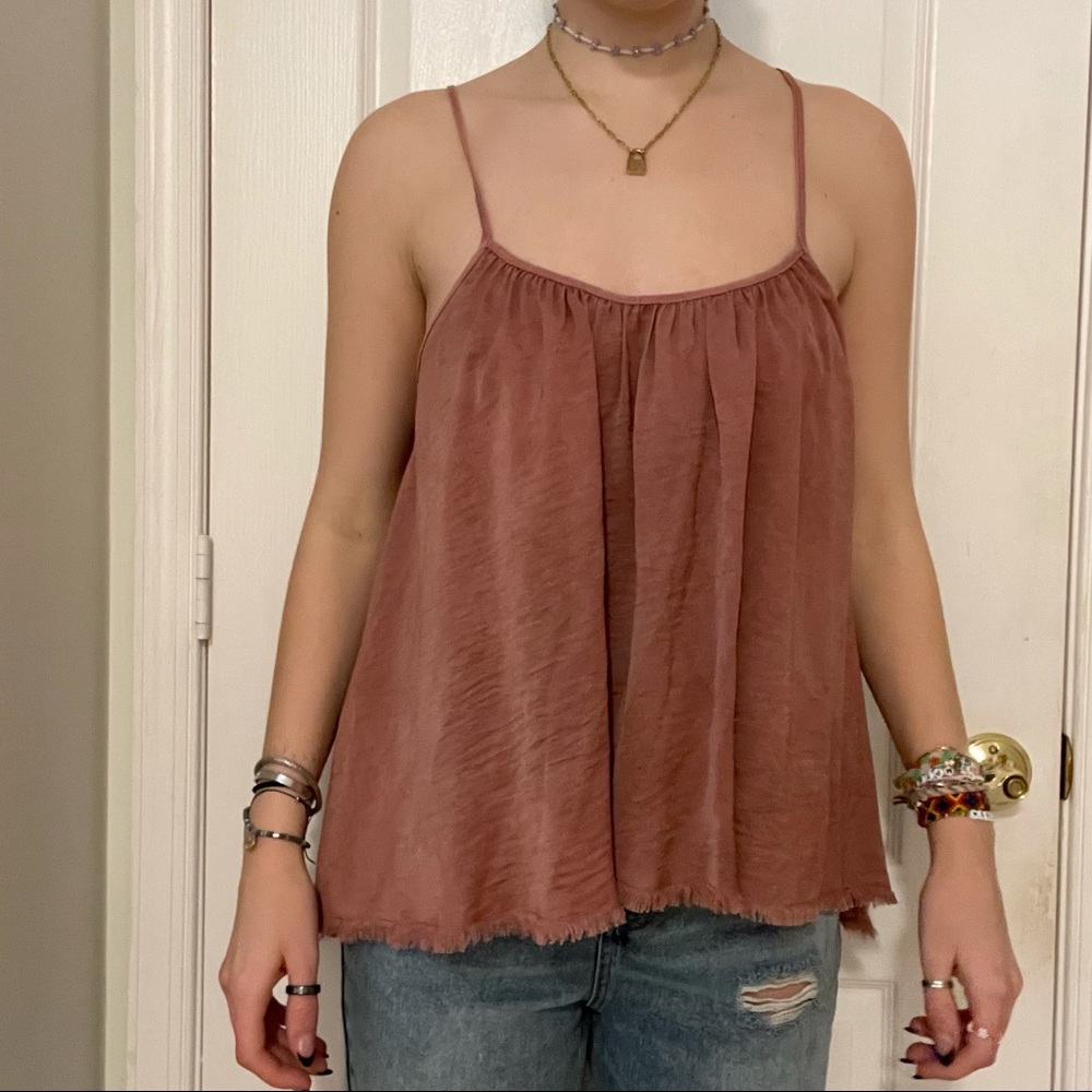 Aerie Orange Silky Tank Top (L)